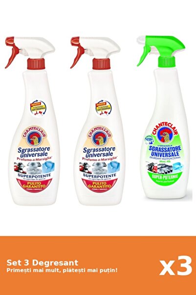 Chanteclair Set of 3 Chanteclair Degreaser: 2x Marseille, 1x Lemon