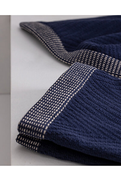 Madame Coco Bonte 2-Pack 100% Cotton Hand Towels - Navy Blue - 30X45 cm