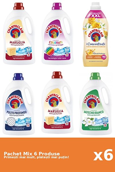 Chanteclair Set 6 Mix Chanteclair: 5 Detergent (Clasic, Color, Marsilia, Mosc...