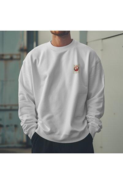 Dad&Children Unisex Stork Sweatshirt White