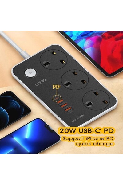 LDNIO PD power strip with high safety, 5 meters