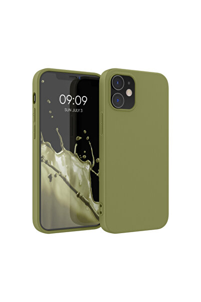 KWmobile Case for Apple iPhone 12/iPhone 12 Pro, Silicone, Green, 53938.243