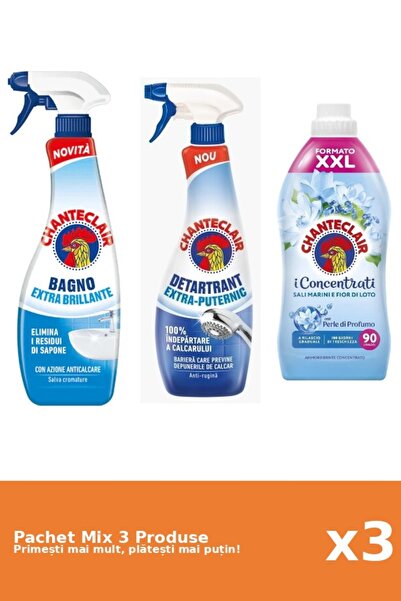 Chanteclair Set 3 Chanteclair Mix: 2 Anti-limescale (Strong, Shine), 1 Condit...