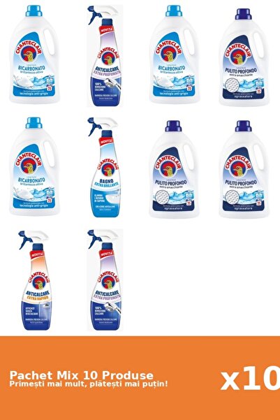 Chanteclair Set 10 Mix Chanteclair: 6 Detergent (Bicarbonat, Clasic), 4 Antic...