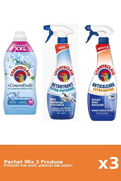 Chanteclair Set 3 Mix Chanteclair: 1 Balsam (Lotus), 2 Anticalcar (Puternic, ...