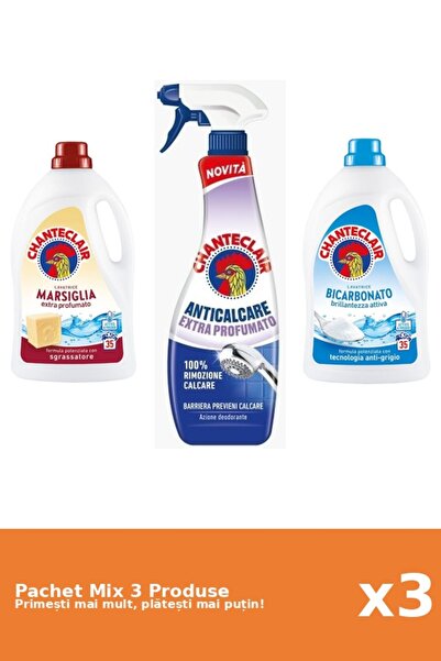 Chanteclair Set 3 Mix Chanteclair: 2 Detergent (Bicarbonat, Marsilia), 1 Anti...