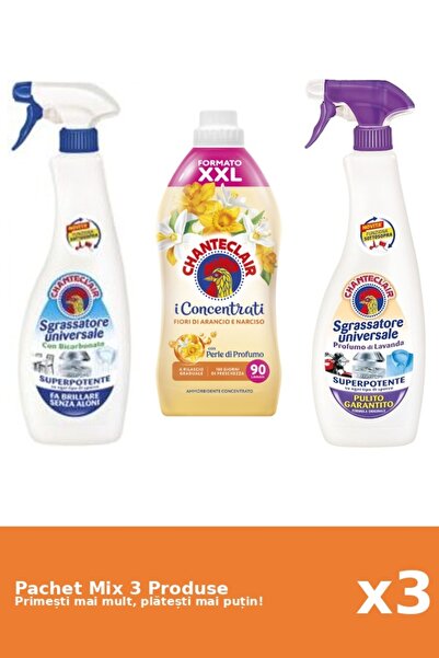 Chanteclair Set 3 Chanteclair Mix: 2 Degreaser (Bicarbonate, White Musk), 1 C...