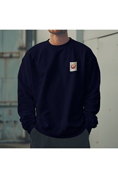 Dad&Children Unisex Stork Sweatshirt Dark Navy Blue