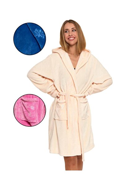 MORAJ Women's hooded bathrobe