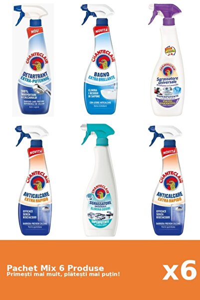 Chanteclair Set of 6 Chanteclair Mix: 4 Anti-limescale (Strong, Fast, Shine),...