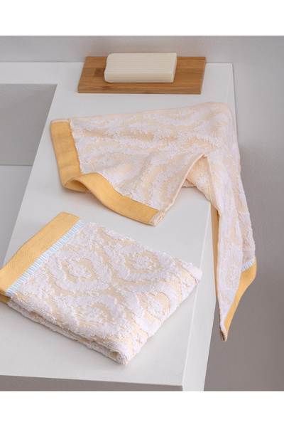 Madame Coco Cote 2-Pack 100% Cotton Hand Towels - Yellow - 30X45 cm
