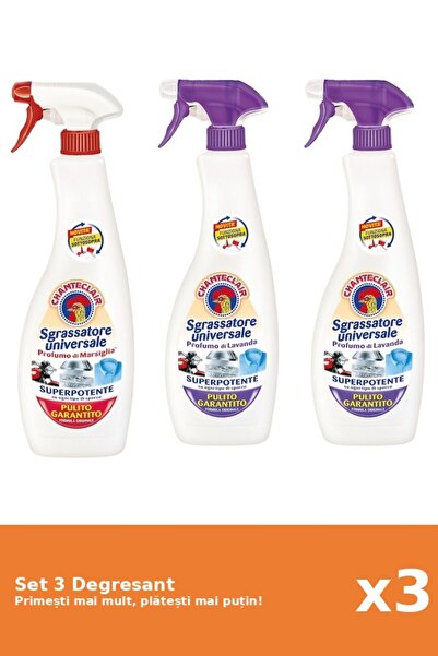 Chanteclair Set of 3 Chanteclair Degreaser: 1x Marseille, 1x Lavender, 1x Whi...
