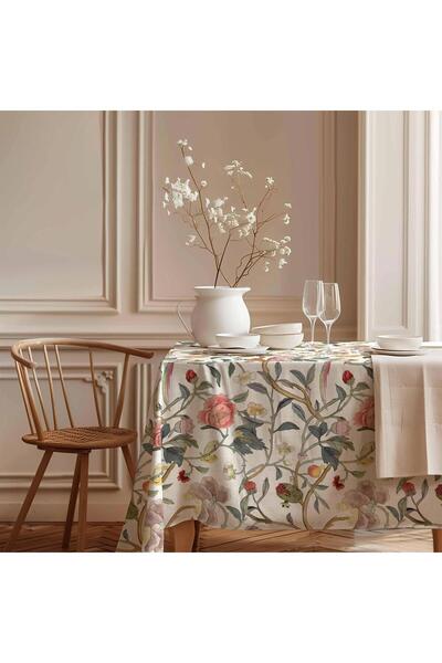 Markaev Elegant Floral Cotton Tablecloth Msaort0068