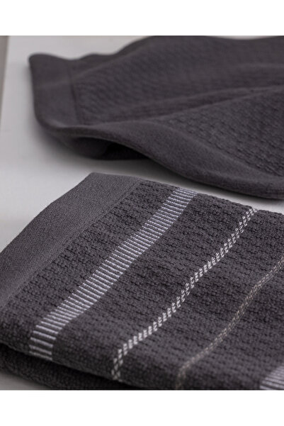 Madame Coco Martel 2-Pack 100% Cotton Hand Towels - Anthracite - 30X45 cm