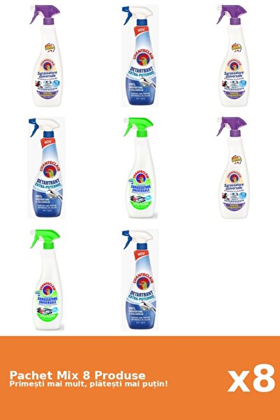 Chanteclair Set 8 Chanteclair Mix: 5 Degreaser (Lemon, Lavender, White Musk), 3 Anti-limescale (Strong)