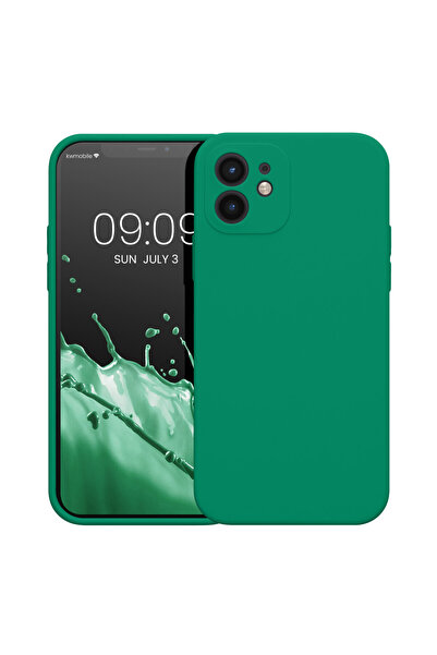 KWmobile Case for Apple iPhone 12/iPhone 12 Pro, Silicone, Green, 59351.142