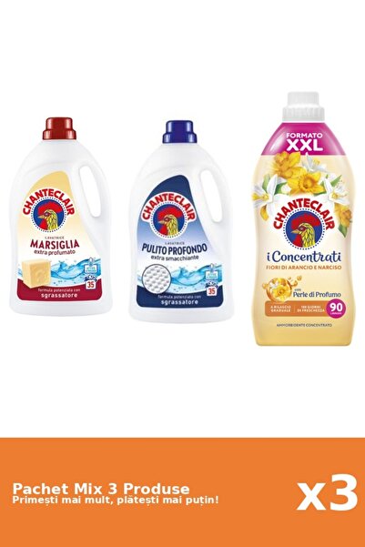 Chanteclair Set 3 Mix Chanteclair: 2 Detergent (Clasic, Marsilia), 1 Balsam (...