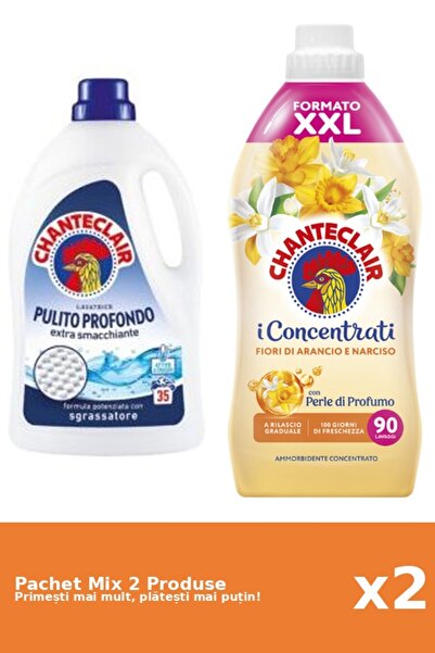 Chanteclair Set 2 Mix Chanteclair: 1 Detergent (Clasic), 1 Balsam (Portocale)
