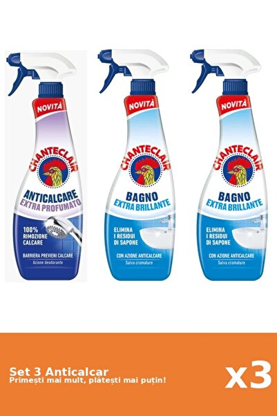 Chanteclair Set of 3 Chanteclair Anti-limescale: 1x Scented, 2x Shine