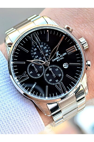 Daniel Klein Men's Wristwatch 30 Meters Water Resistant Steel Band + Bracelet Gift Vs.Blkt.0719