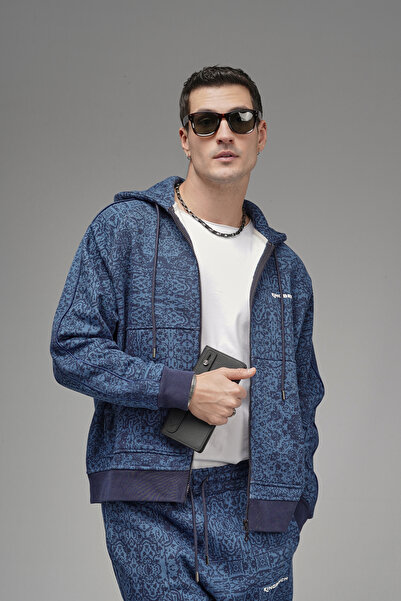 Butik Trend Biz Ethnic Patterned Hooded Piece Set