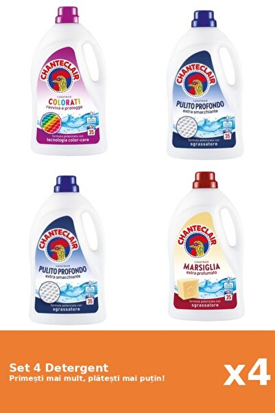 Chanteclair Set 4 Detergent Chanteclair: 1x Color, 2x Clasic, 1x Marsilia