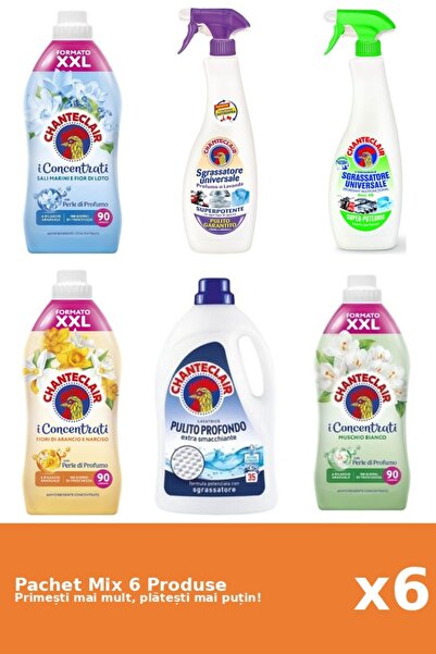 Chanteclair Set 6 Mix: 3 Bals. (Lotus, Musk, Porto), 2 Degr. (Lemon, Musk), 1...