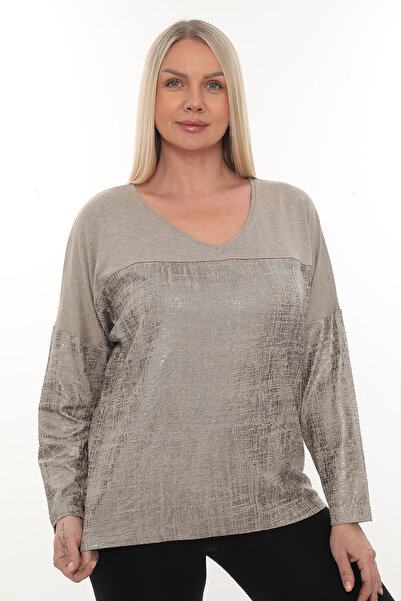 KRUVAZE BÜYÜK BEDEN.BASKILI ROBALI