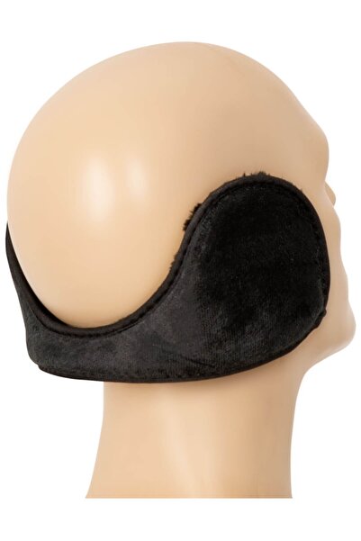 REBBEX Ear Muffs Cold Protector Neck Type Winter Fleece Earmuffs Oversized - Protects from Cold - Black