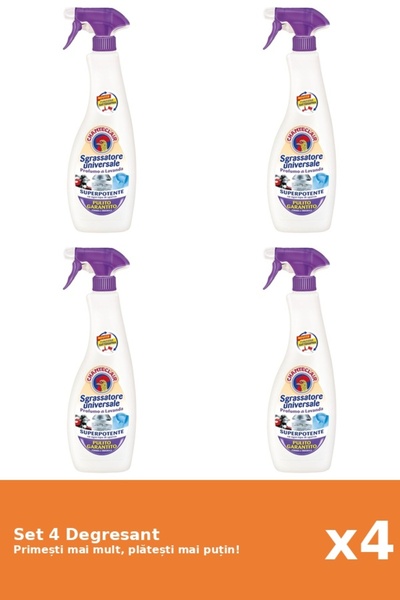 Chanteclair Set of 4 Lavender Degreaser, 600 ml