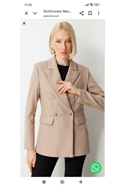 Ekol kruveze yaka kaşe ceket