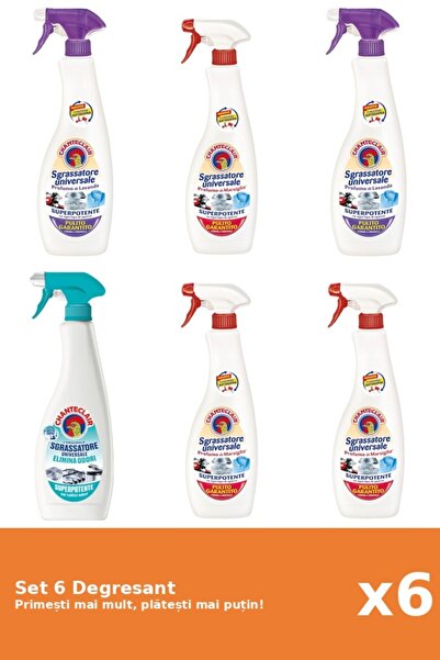 Chanteclair Set 6 Chanteclair Degreaser: 2x Lavender, 3x Marseille, 1x Anti-Odor
