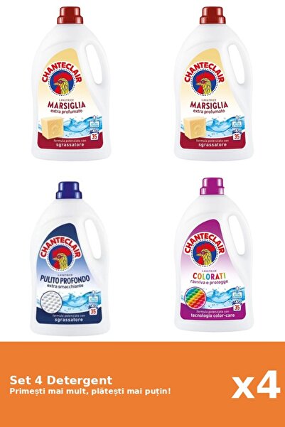 Chanteclair Set of 4 Chanteclair Detergent: 2x Marseille, 1x Classic, 1x Color