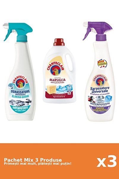Chanteclair Set 3 Chanteclair Mix: 2 Degreaser (Anti-Odor, White Musk), 1 Det...