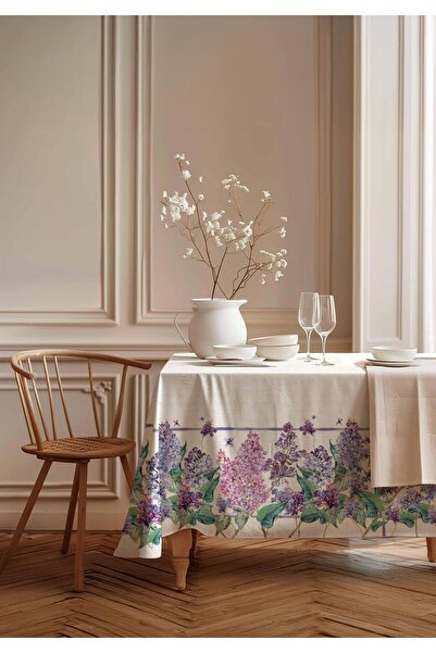 Markaev Flora Lilac Cotton Tablecloth Msaort0029