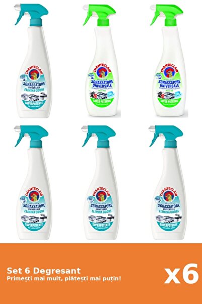 Chanteclair Set of 6 Chanteclair Degreaser: 4x Anti-Odor, 2x Lemon