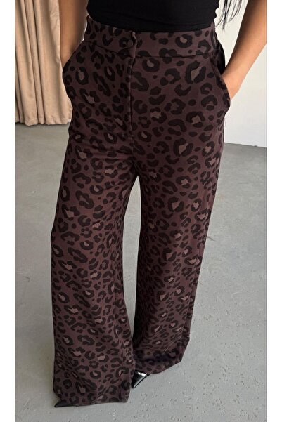 EGZOTİK ASORTİK Leopard Patterned Bomber Model Jacket Pants Set