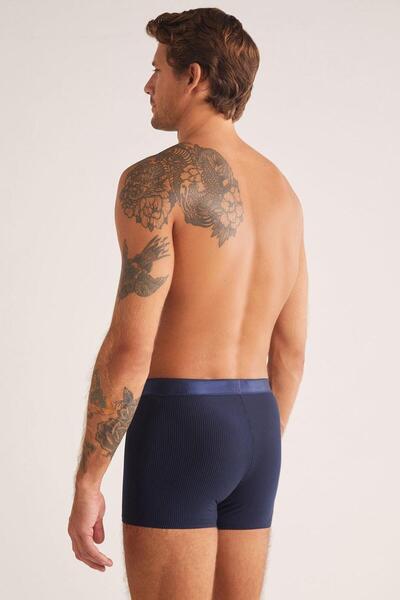 Sinem Çeyiz Kom Luca Royal Striped Cotton Sel Silk Men's Boxer