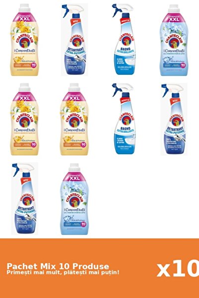 Chanteclair Set 10 Mix Chanteclair: 5 Balsam (Lotus, Portocale), 5 Anticalcar (Puternic, Stralucire)