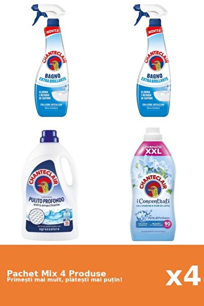Chanteclair Set of 4 Chanteclair Mix: 2 Anti-limescale (Shine), 1 Detergent (...