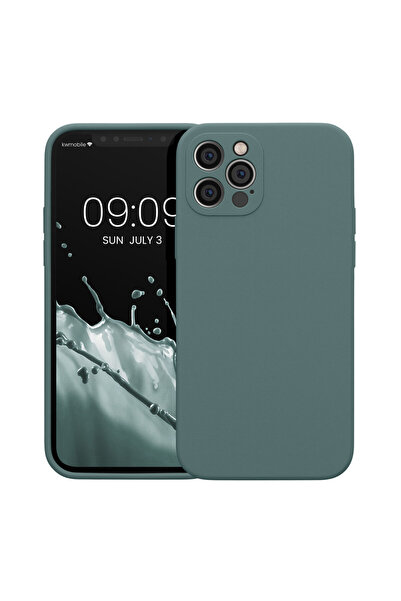 KWmobile Case for Apple iPhone 12 Pro, Silicone, Green, 59352.207