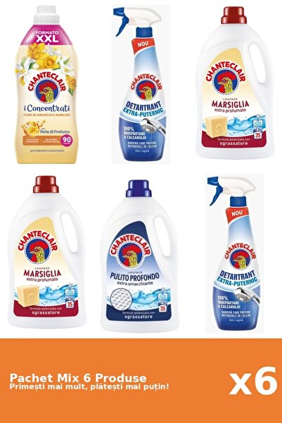 Chanteclair Set 6 Chanteclair Mix: 1 Conditioner (Orange), 2 Anti-limescale (...