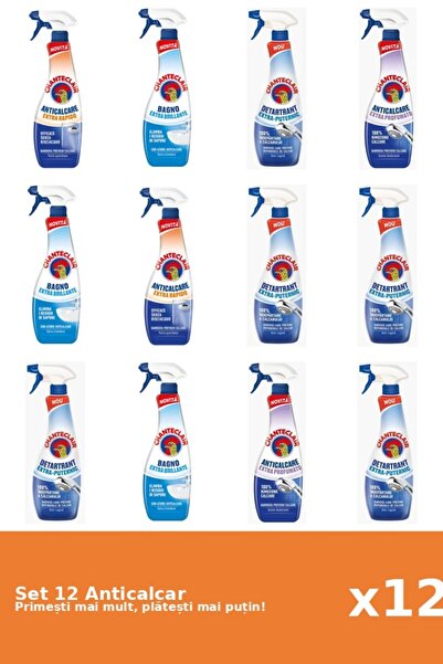 Chanteclair Set of 12 Chanteclair Anti-limescale: 2x Fast, 3x Shine, 5x Stron...