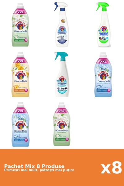 Chanteclair Set 8 Mix: 5 Balsam (Lotus, Mosc Alb, Portocale), 3 Degresant (An...