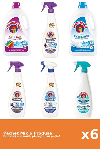 Chanteclair Set 6 Mix Chanteclair: 2 Detergent (Bicarbonat, Color), 4 Degresa...