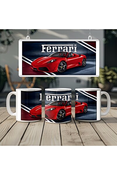 Beramussa Ferrari Sports Car Design Mug Cup - Red Luxury Car Special for Spee...