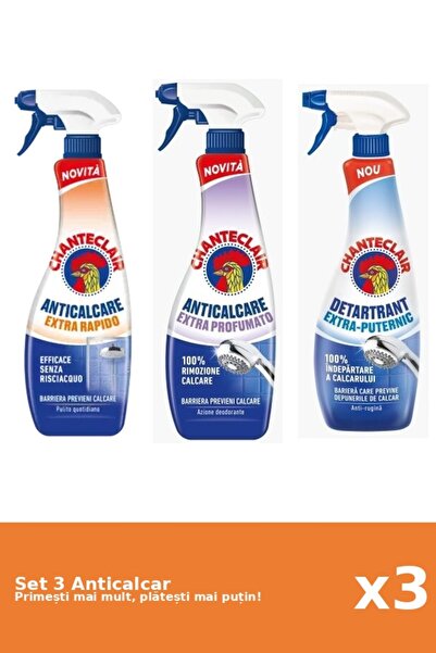 Chanteclair Set of 3 Chanteclair Anti-limescale: 1x Rapid, 1x Scented, 1x Strong
