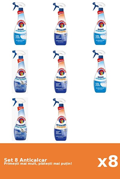Chanteclair Set 8 Anticalcar Chanteclair: 3x Stralucire, 3x Rapid, 2x Puternic