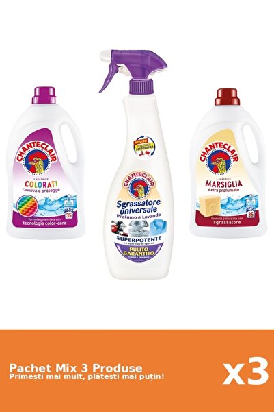 Chanteclair Set 3 Mix Chanteclair: 2 Detergent (Color, Marsilia), 1 Degresant...