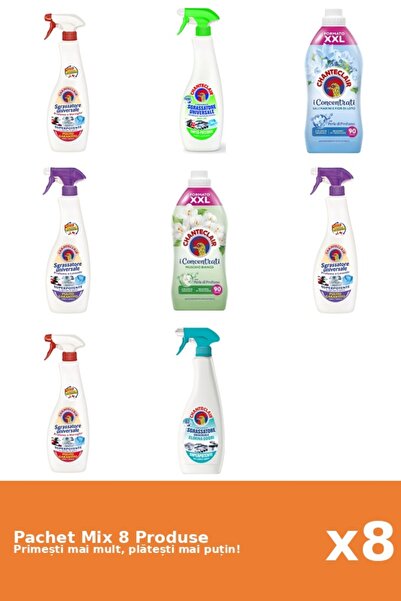 Chanteclair Set 8 Mix: 6 Degreaser (AntiOdor, Lemon, Lavender, Marseille), 2 ...
